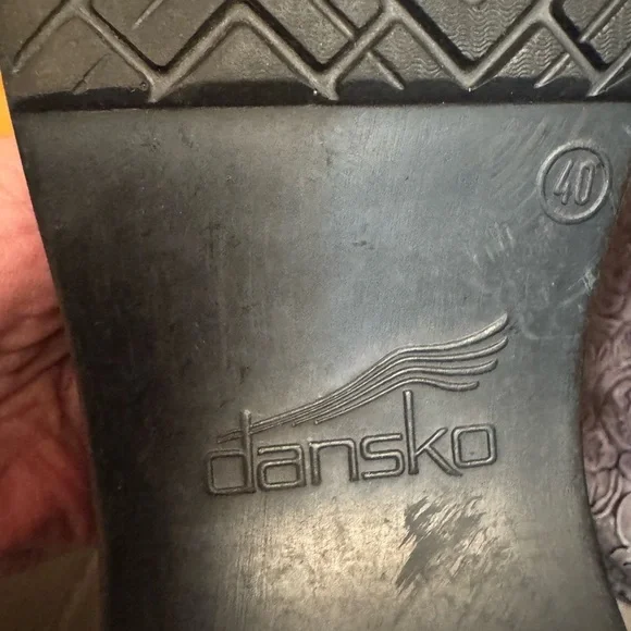 DANSKO Professional Tooled Grey Patent Clog 40 US 9.5-10 Leather Comfort Shoes - Picture 17 of 17